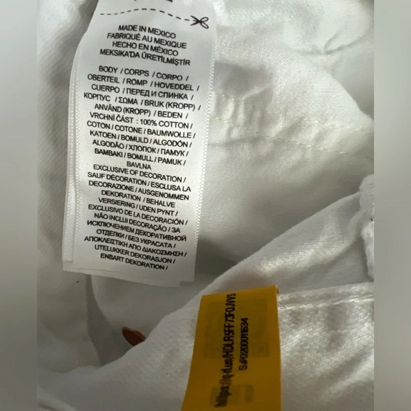 Polo Ralph Lauren Women White Distressed Hem Short Denim Jean Skirt Size 31 - Picture 13 of 13